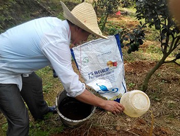 于都果农试用“谷霖”生物有机肥系列套餐